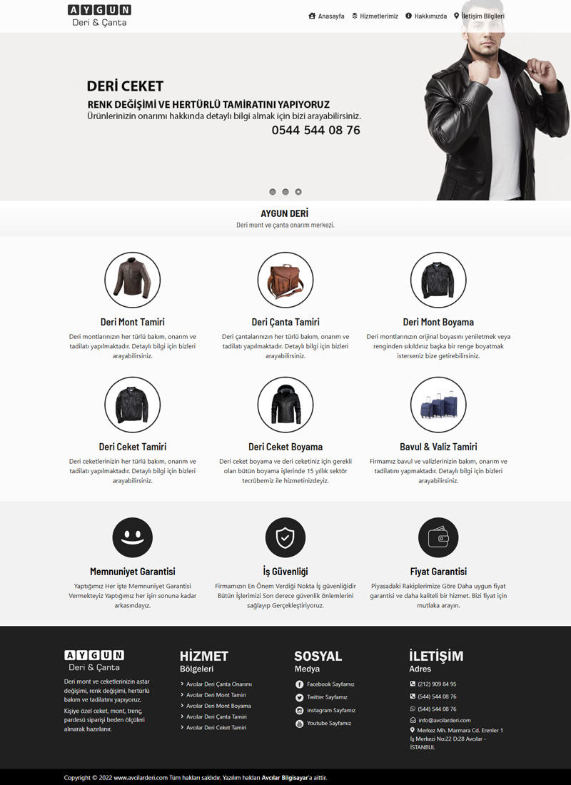 Avcılar Deri - Firma Web Tasarım