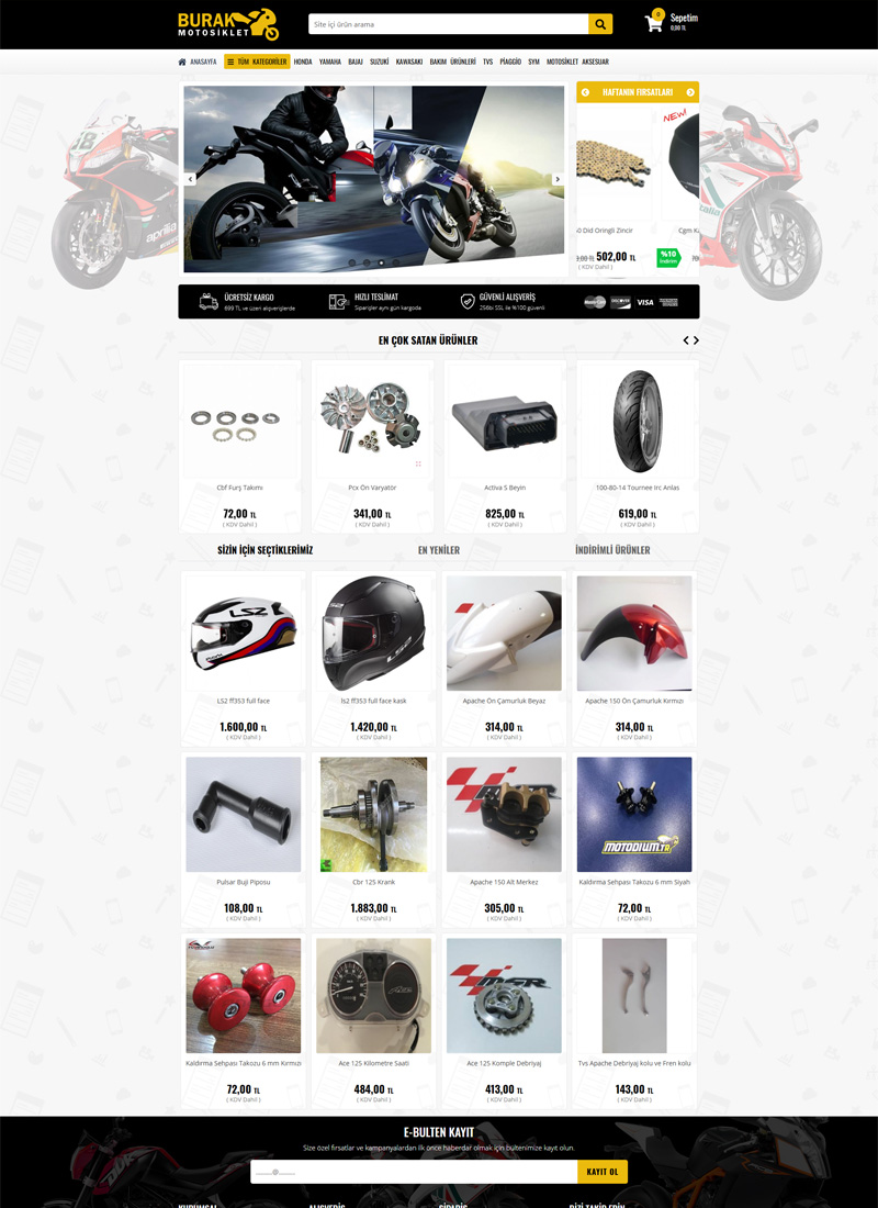 Burak Motosiklet - E-Ticaret Web Tasarım