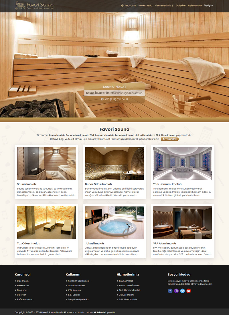 Favori Sauna - Firma Web Tasarım