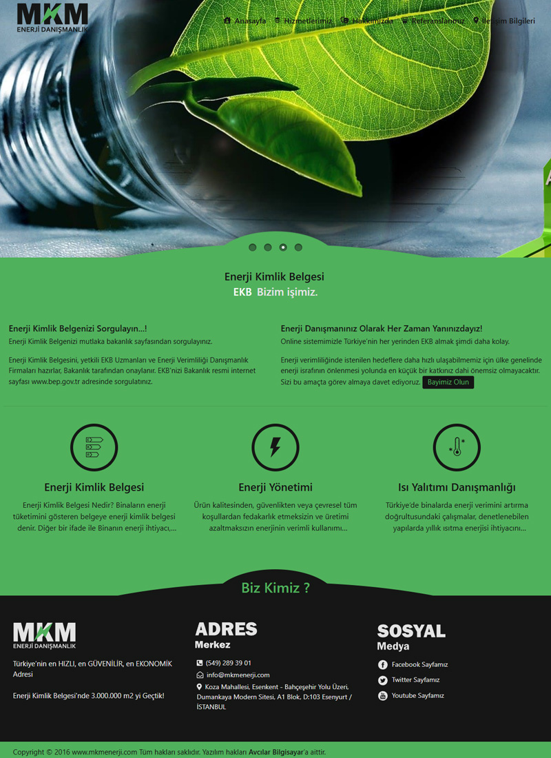 MKM Enerji - Firma Web Tasarım