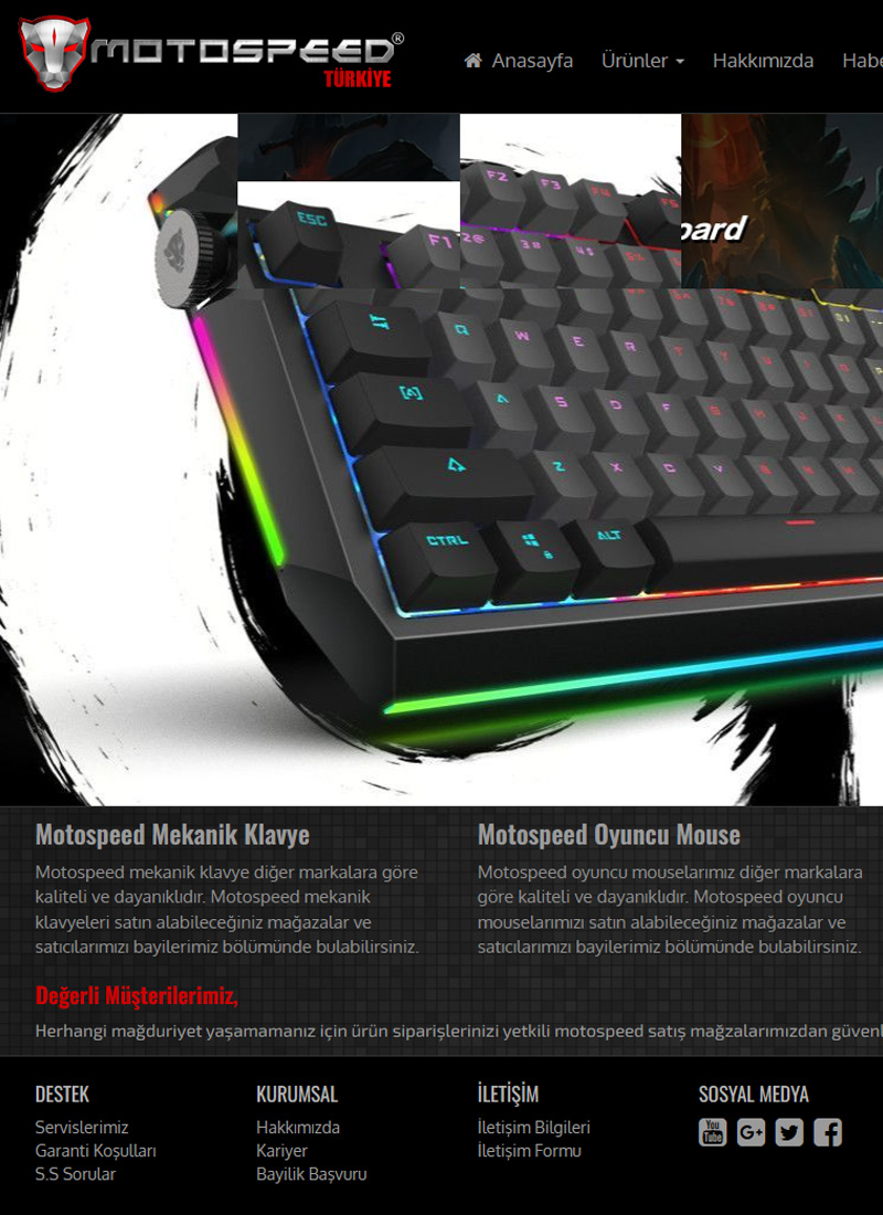 Motospeed Türkiye - Firma Web Tasarım